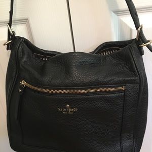 Black leather Kate Spade shoulder bag